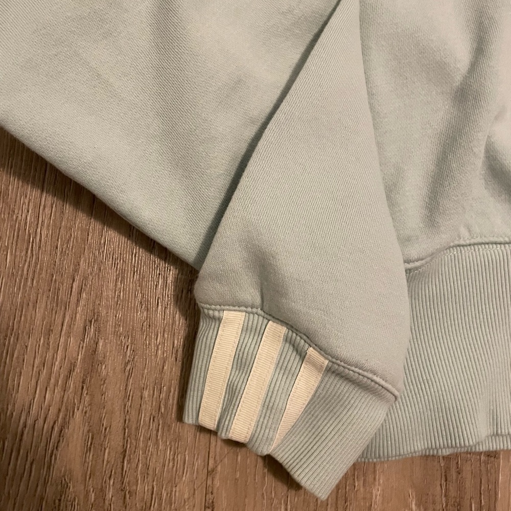 Cropped aqua adidas hoodie - Picture 3 of 4